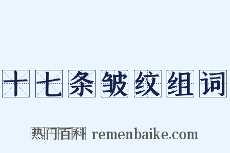 十七条皱纹组词是什么意思的图片